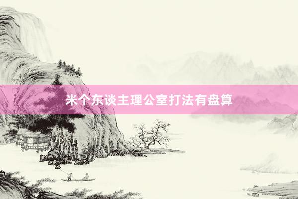 米个东谈主理公室打法有盘算